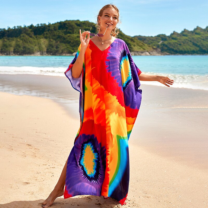 Kaftan Dress Plus Size Beach Party Casual Dress