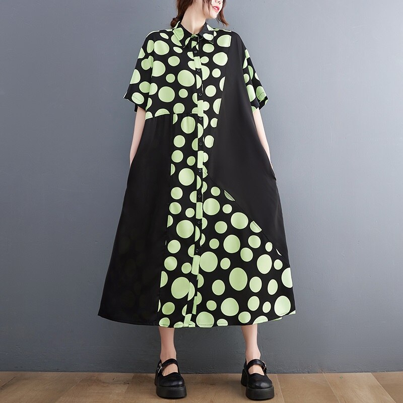 Chiffon Polka Dot Summer Dress - Casual Chic