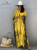 Bohemian Striped Print Beach Dress
