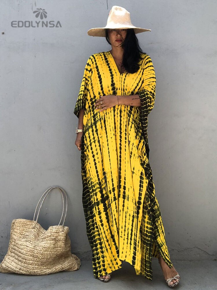 Bohemian Striped Print Beach Dress