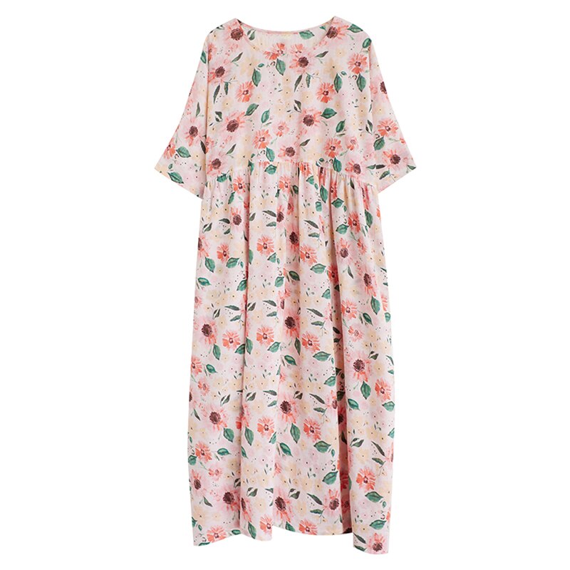 Oversized Polka Dot Cotton Dress - Summer Chic