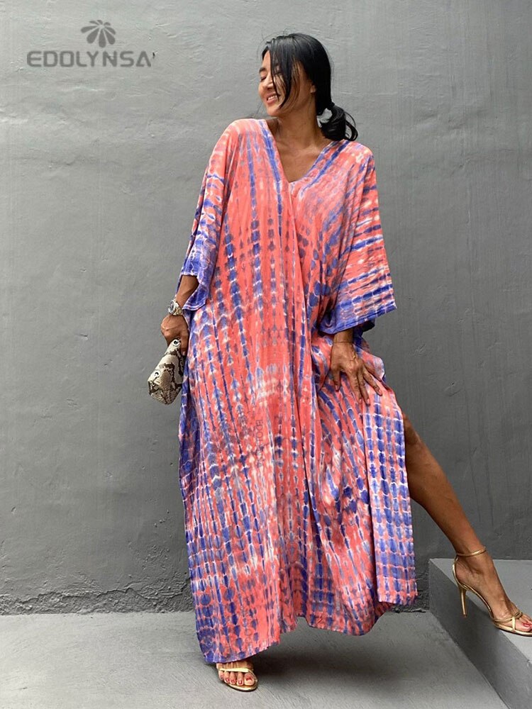 Bohemian Striped Print Beach Dress