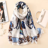 Chic Silk Muffler: Women's Autumn-Winter Scarf