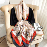 Chic Silk Muffler: Women's Autumn-Winter Scarf