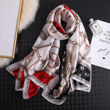 Chic Silk Muffler: Women's Autumn-Winter Scarf