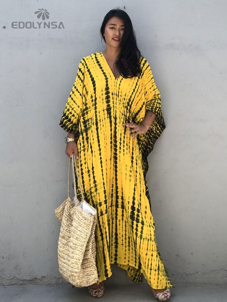 Bohemian Striped Print Beach Dress