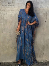 Bohemian Striped Print Beach Dress
