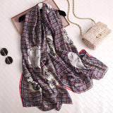 Chic Silk Muffler: Women's Autumn-Winter Scarf