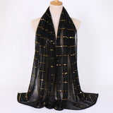 Sparkly Gold Silk Sequin Scarf: Sheer Elegance