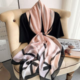 Chic Silk Muffler: Women's Autumn-Winter Scarf