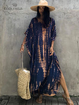 Bohemian Striped Print Beach Dress
