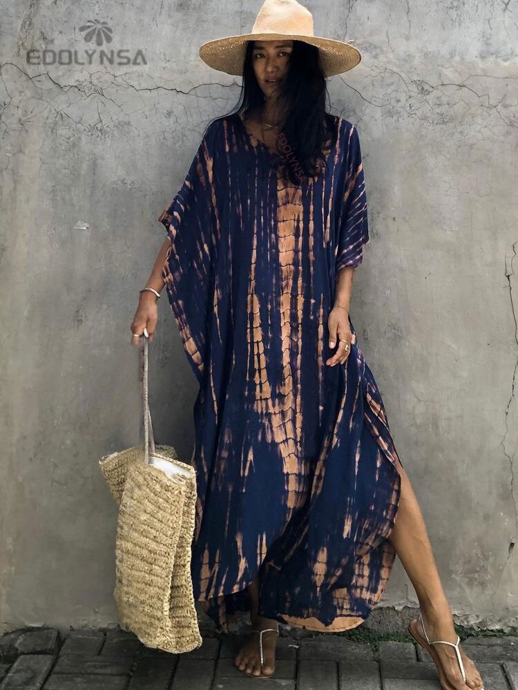 Bohemian Striped Print Beach Dress