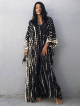 Bohemian Striped Print Beach Dress