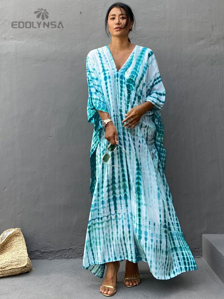 Bohemian Striped Print Beach Dress