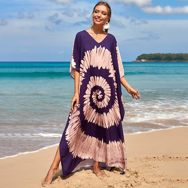 Kaftan Dress Plus Size Beach Party Casual Dress