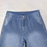 New Bleached Wide Leg Flared Denim Jeans