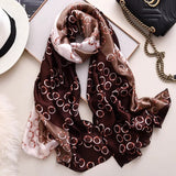 Chic Silk Muffler: Women's Autumn-Winter Scarf