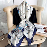 Chic Silk Muffler: Women's Autumn-Winter Scarf