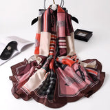 Chic Silk Muffler: Women's Autumn-Winter Scarf