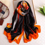 Chic Silk Muffler: Women's Autumn-Winter Scarf