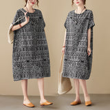 New Arrival Floral Vintage Summer Dress - Short Sleeve