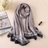 Chic Silk Muffler: Women's Autumn-Winter Scarf