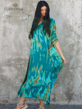 Bohemian Striped Print Beach Dress