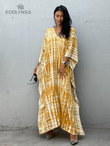 Bohemian Striped Print Beach Dress