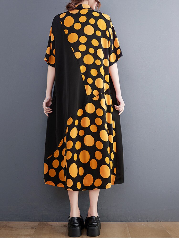 Chiffon Polka Dot Summer Dress - Casual Chic