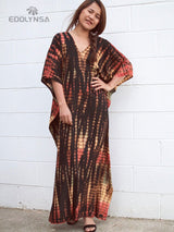 Bohemian Striped Print Beach Dress