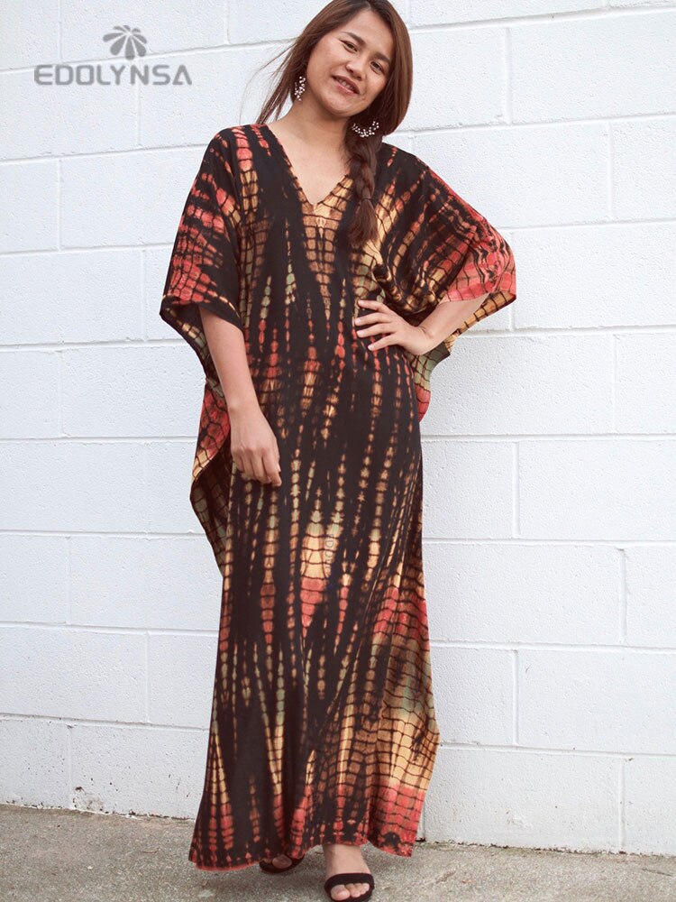 Bohemian Striped Print Beach Dress