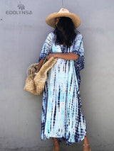 Bohemian Striped Print Beach Dress