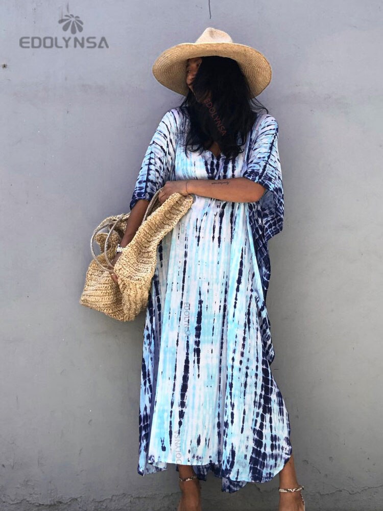 Bohemian Striped Print Beach Dress