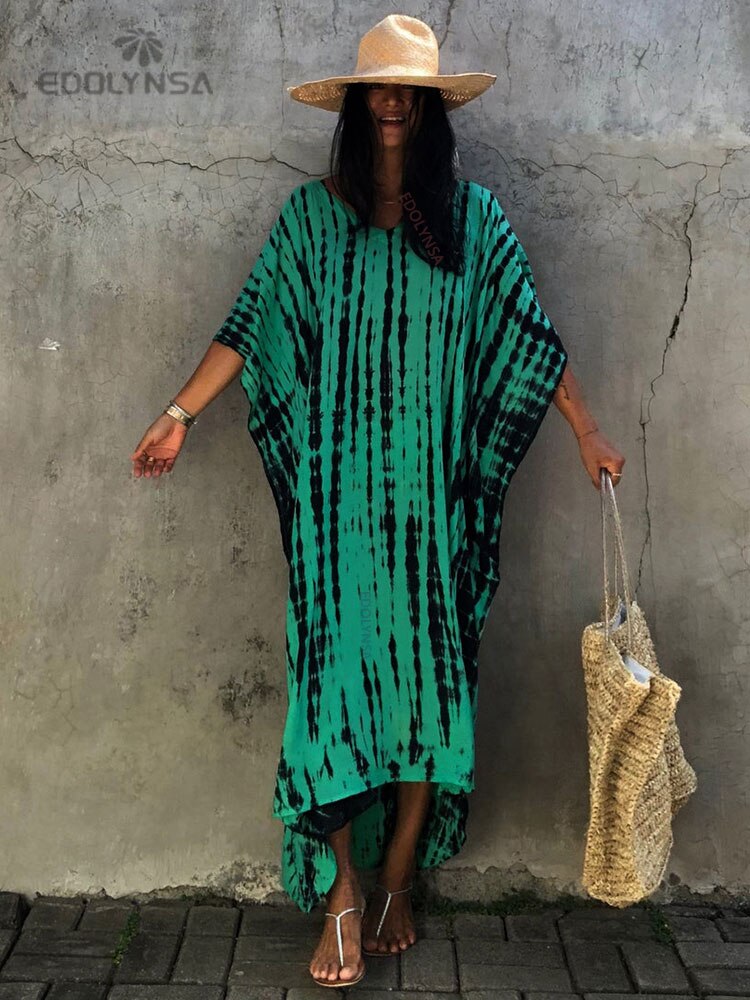 Bohemian Striped Print Beach Dress
