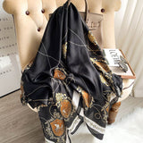 Chic Silk Muffler: Women's Autumn-Winter Scarf