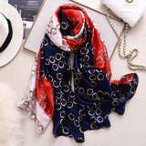 Chic Silk Muffler: Women's Autumn-Winter Scarf