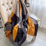 Chic Silk Muffler: Women's Autumn-Winter Scarf