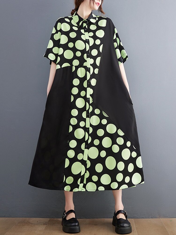 Chiffon Polka Dot Summer Dress - Casual Chic