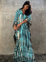 Bohemian Striped Print Beach Dress