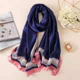 Chic Silk Muffler: Women's Autumn-Winter Scarf