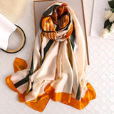 Chic Silk Muffler: Women's Autumn-Winter Scarf