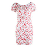 Boho Floral Off-Shoulder Mini Dress for Women