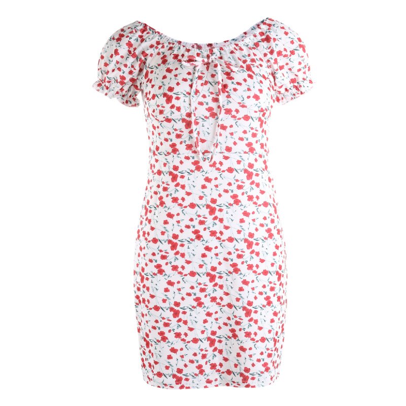 Boho Floral Off-Shoulder Mini Dress for Women