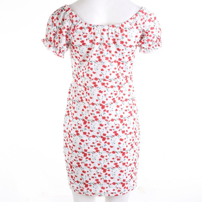 Boho Floral Off-Shoulder Mini Dress for Women