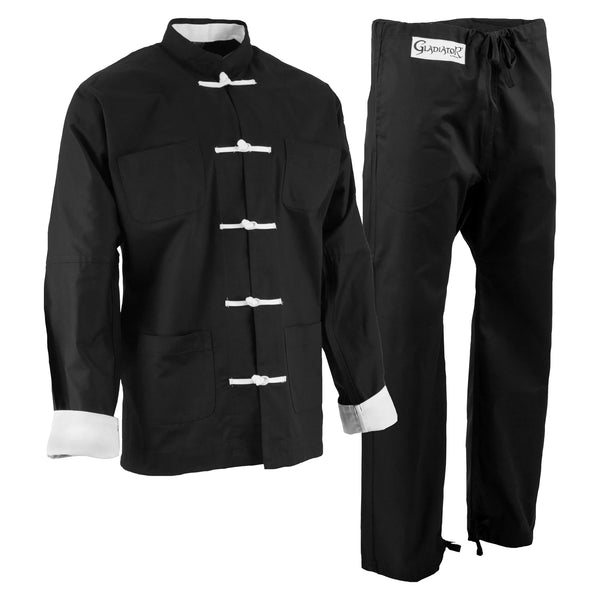 ProForce® Gladiator Kung Fu Uniform - White Button / 000 - 4'/40 lbs.