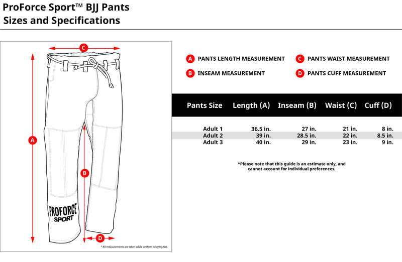 ProForce Sport™ Ripstop BJJ Pant w/ Neon Green logo