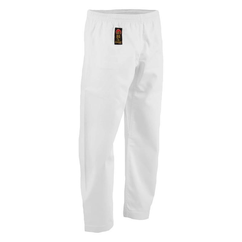 ProForce® Gladiator 6 oz. Karate Pants (Elastic Drawstring) - 55/45 Blend - White / 000 - 4'/40 lbs.