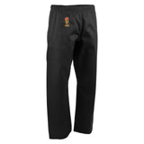 ProForce® Gladiator 8 oz. Karate Pants (Elastic Drawstring) - 55/45 Blend - Black / 00 - 4'4''/60 lbs.