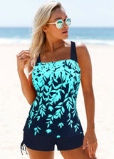 Tie Side American Flag Print Tankini Set