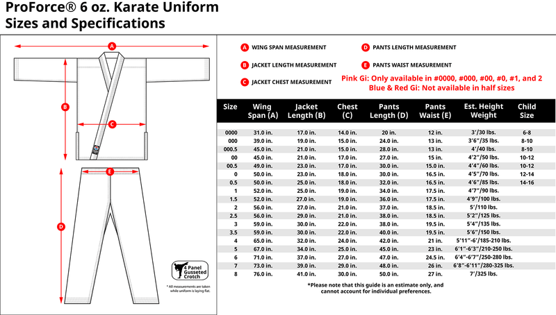 ProForce® Gladiator Girl 6 oz. Karate Uniform (Elastic Drawstring) - 55/45 Blend - With Free White Belt